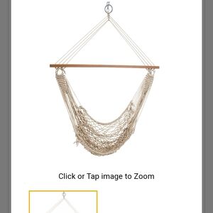 Beige Woven Single Hammock Chair